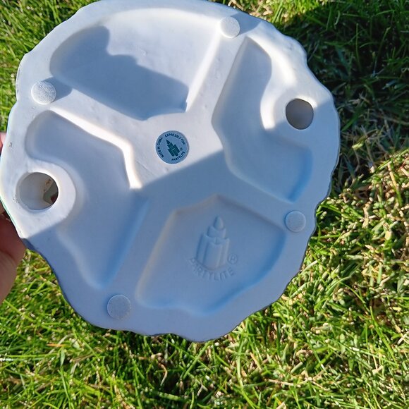 VTG PartyLite Halloween Ceramic Haunted Tealight House Candle Holder P7311 w Box - Picture 6 of 10